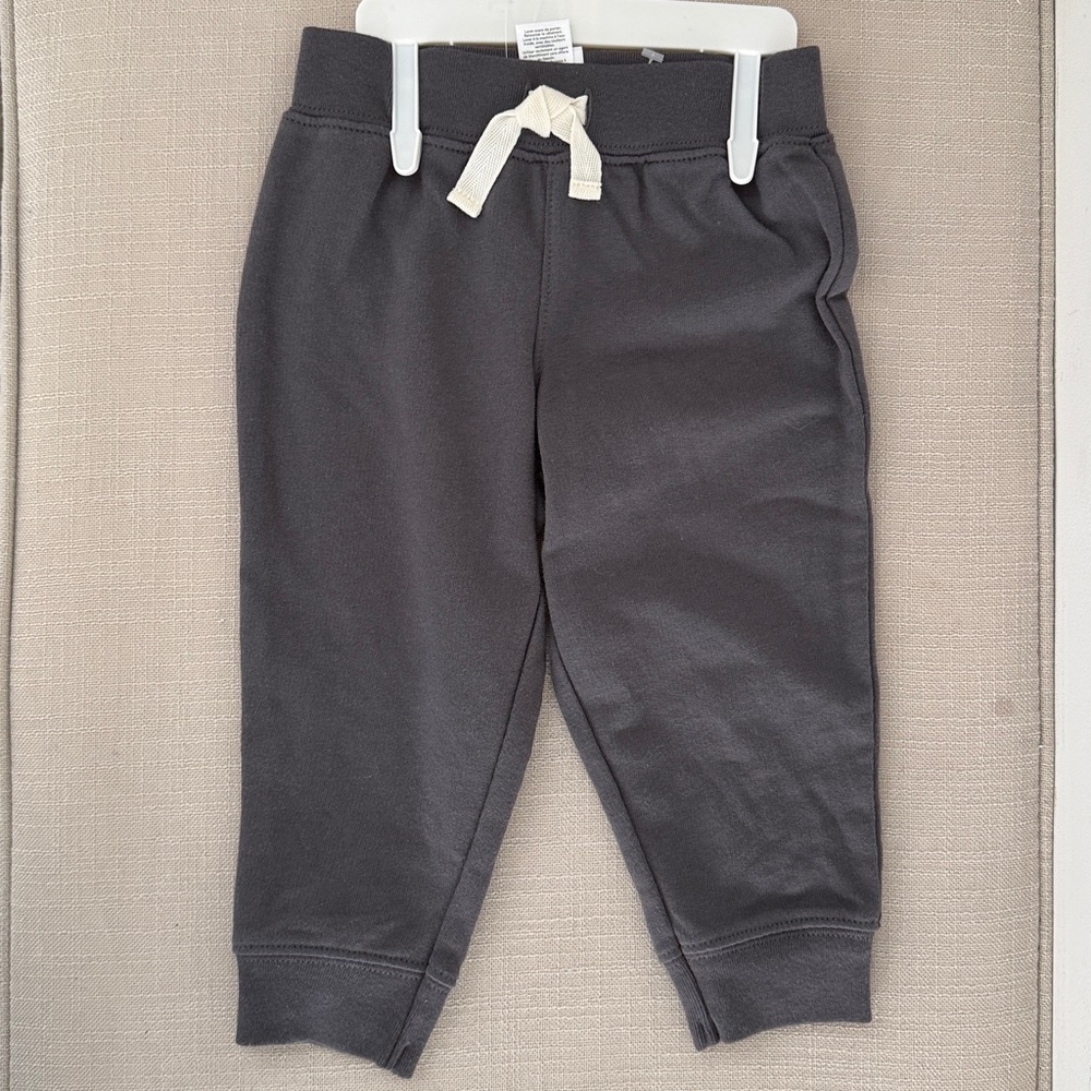 NWT-Carter's 12mo Boy’s Gray and White Fleece Set - Picture 5 of 5